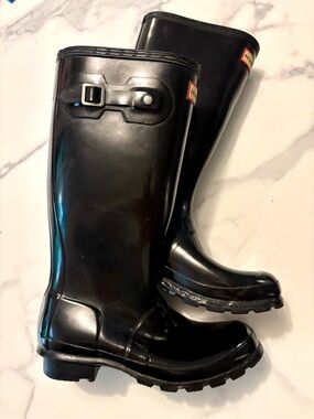 Hunter Gloss Black Tall Rain Boots
